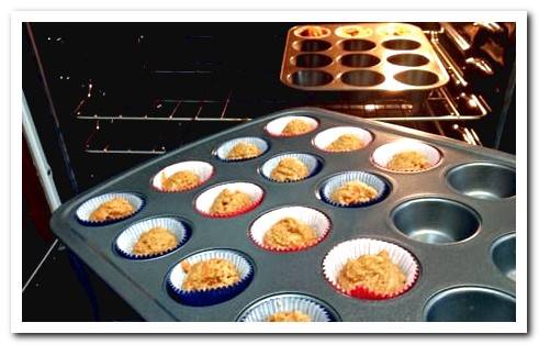 dog cupcakes in the oven