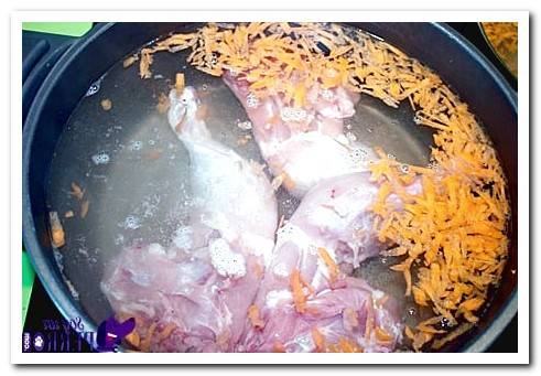 cooked chicken with carrot